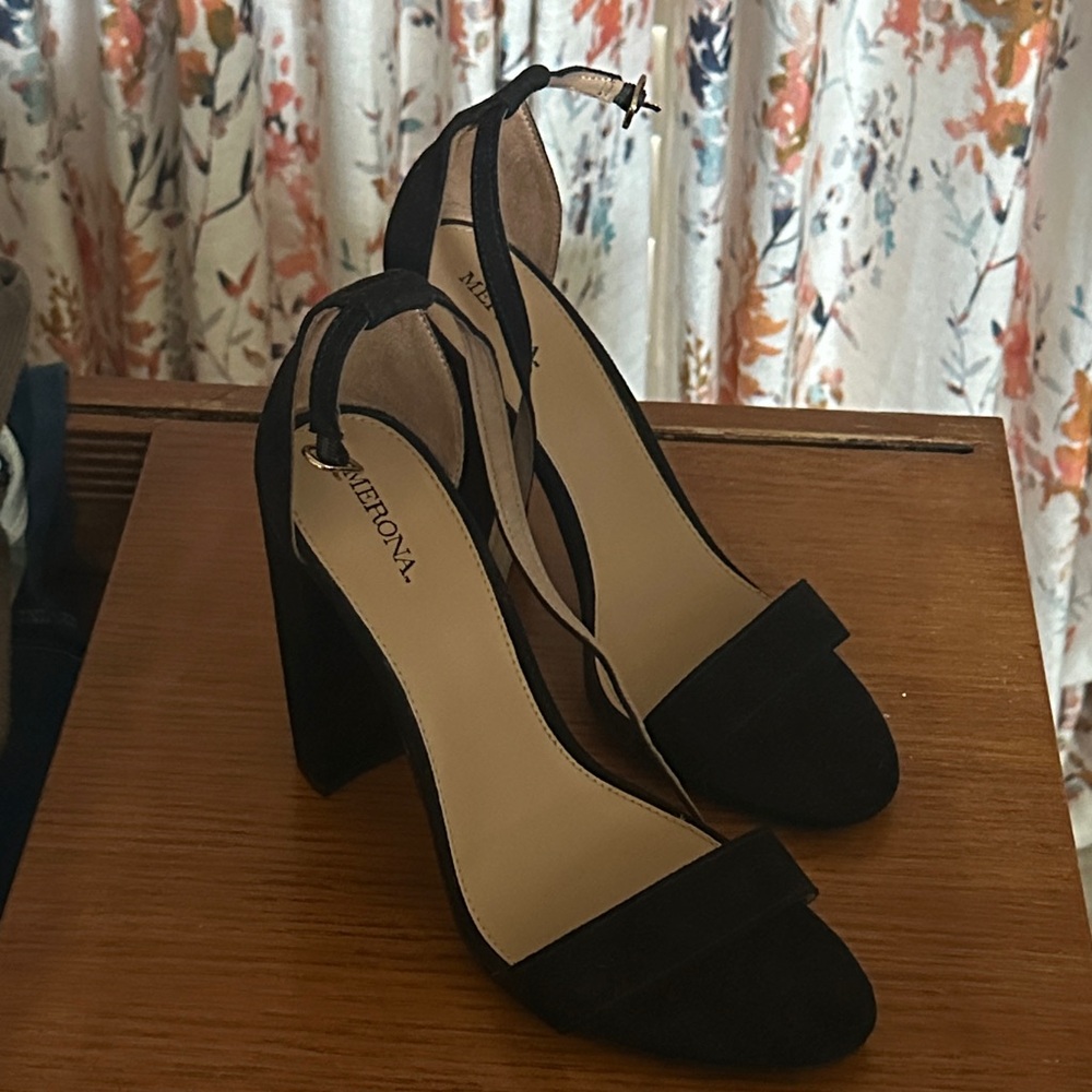 Merona Black Block Heel Sandals